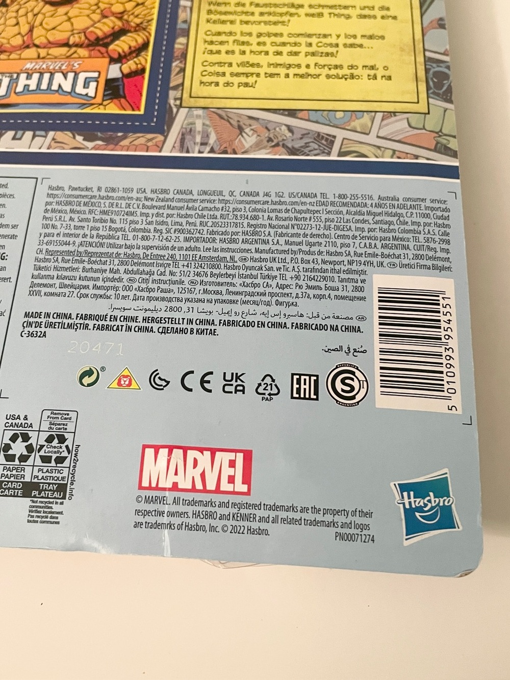 Marvel Legends Retro Fantastic Four The Thing 3.75" Action Figure Kenner - Picture 16 of 16